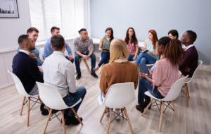 Community members engaged in a Listening Circle