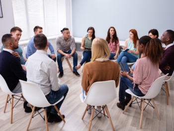 Community members engaged in a Listening Circle