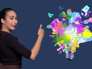 Young Asian woman generating ideas for how to improve learning