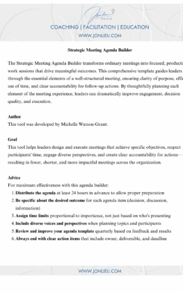 Strategic Meeting Agenda Builder
